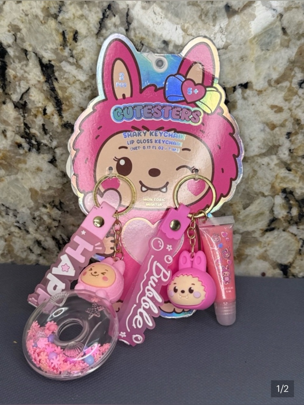 Cutesters Pink Shaky 2 Keychain Set for Kids